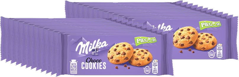 24x Ciastka Pieguski Milka, z czekoladą, 135g