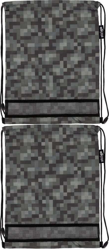 2x Worek na buty Strigo Blocks, 35x45cm, szary