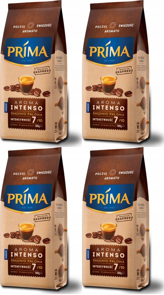 4x Kawa ziarnista Prima Aroma Intenso, 900g