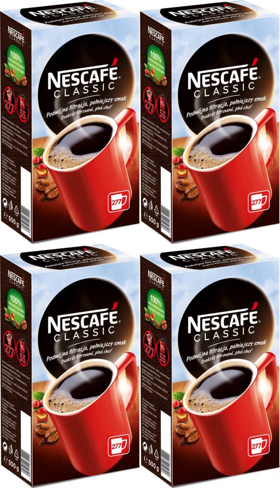 4x Kawa rozpuszczalna Nescafé Classic, 500g