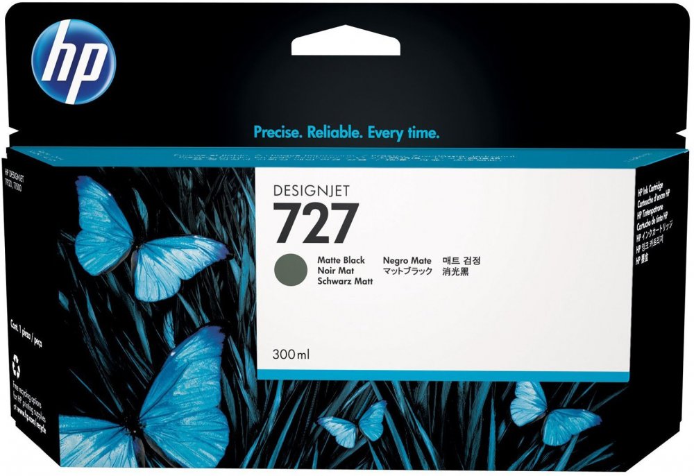 Tusz HP 727 (C1Q12A), 300ml, matte black (czarny matowy)