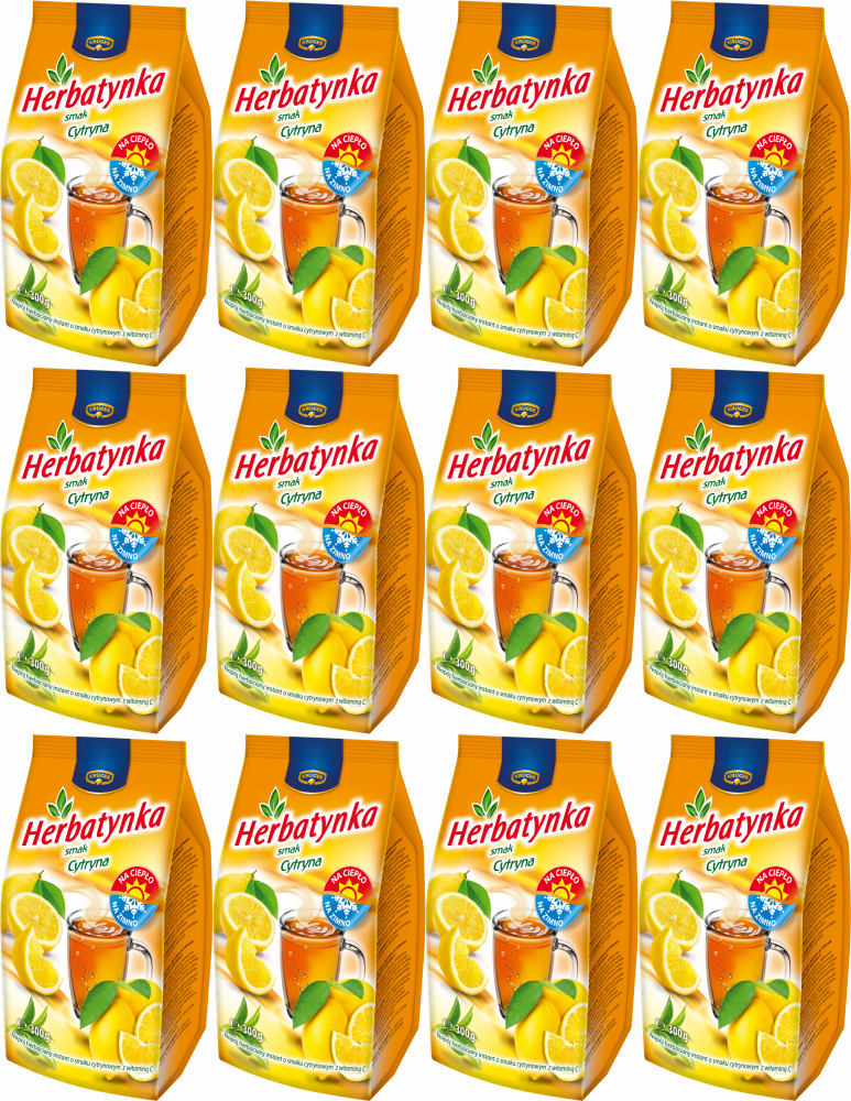 12x Herbata rozpuszczalna Herbatynka Krüger, cytryna z wit C, 300g