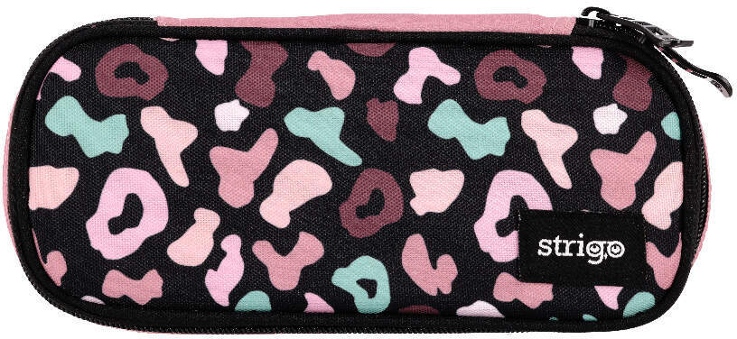 Piórnik 1-komorowy Strigo Panterka, bez wyposażenia, 24x11.5x5.7cm, czarny