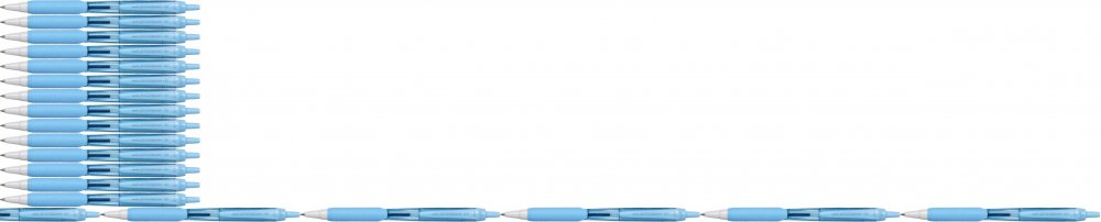 24x Długopis automatyczny Uni SXN-101FL Jetstream Sky Blue, 0.7mm, niebieski