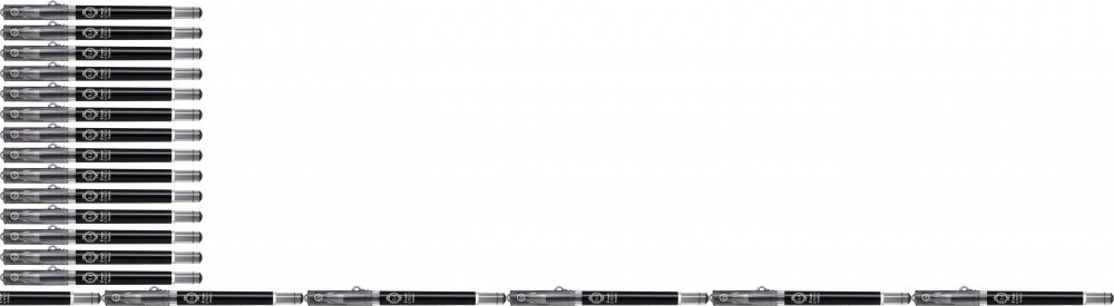 24x Długopis żelowy Pilot G-Tec Maica, 0.4mm, czarny