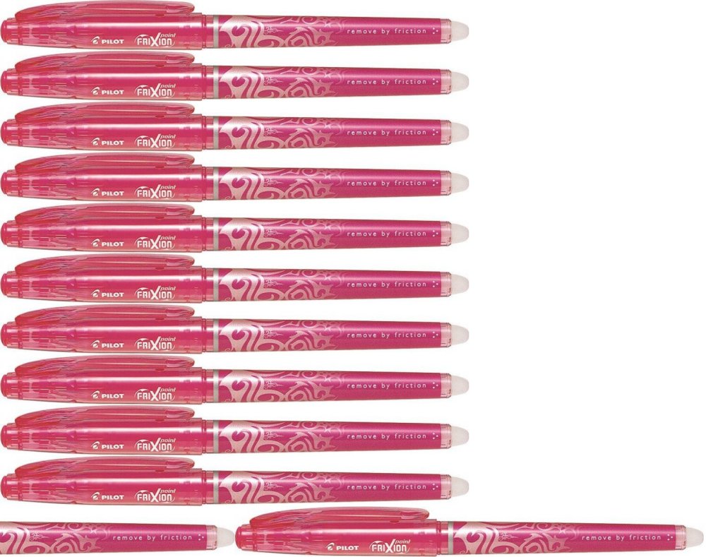 12x Cienkopis wymazywalny Pilot, Frixion Point, 0.5mm, różowy
