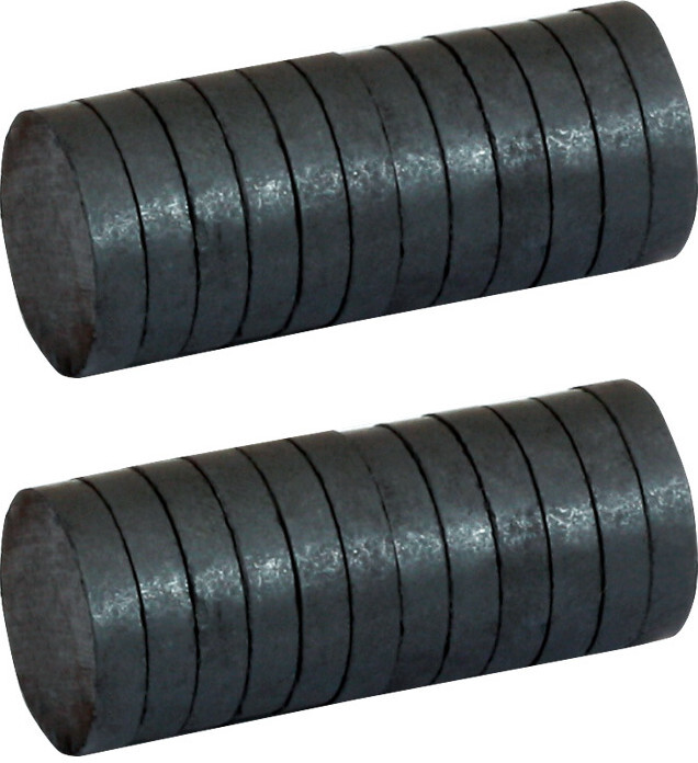 2x Magnes bez obudowy Grand, 20x4mm, 12 sztuk, czarny