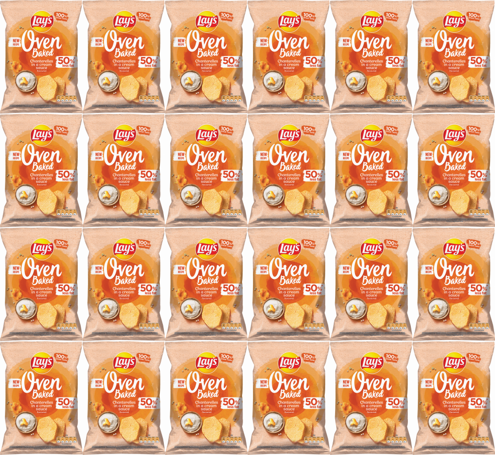 24x Chipsy Lay's Oven Baked Chanterelles in a Cream Sauce, kurki w śmietanowym sosie, 110g