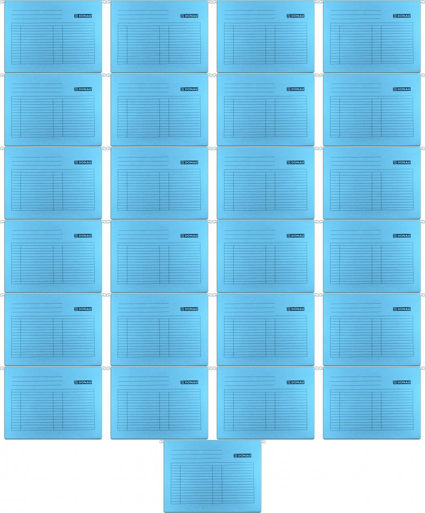 25x Teczka zawieszkowa Donau, A4, 230g/m2 niebieska