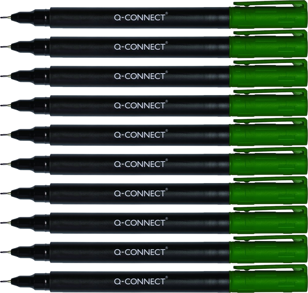 10x Marker do płyt CD i DVD Q-Connect, 0,4mm (S), zielony