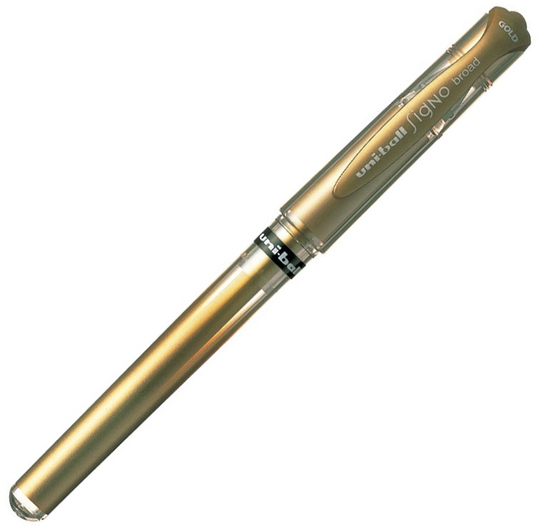 Długopis żelowy Uni UM-153, 1.0mm, złoty