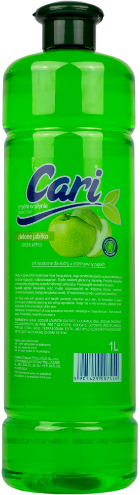 Mydło w płynie Cari, jabłko, 1l