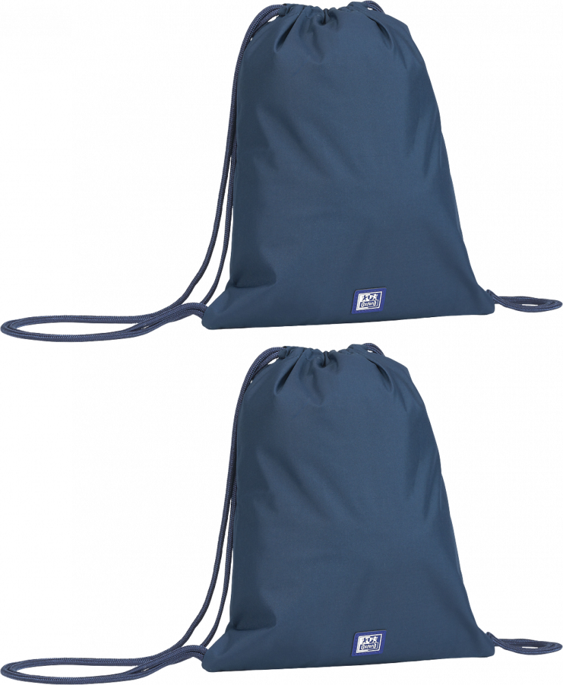 2x Worek na buty Oxford School, 46x36cm, jeansowy