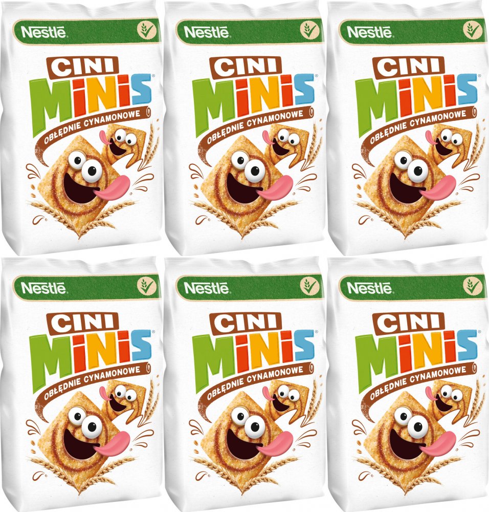 6x Płatki śniadaniowe Nestle Cini Minis, cynamonowy, 250g