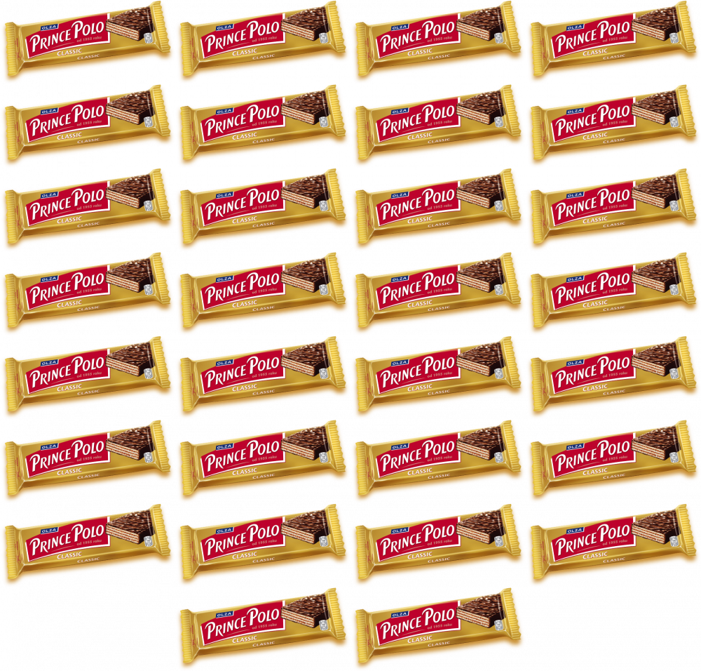 128x Wafel Prince Polo Classic, kakaowy, 35g