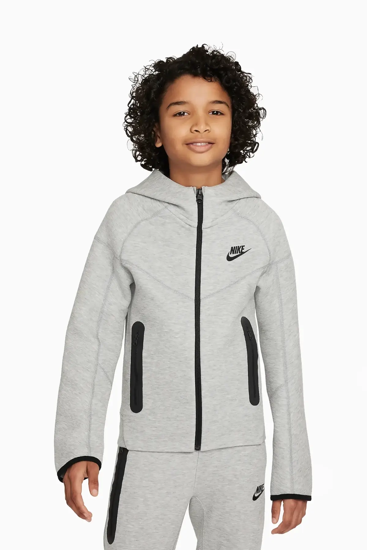 Bluza z kapturem Nike Sportswear Tech Fleece Junior - Szary