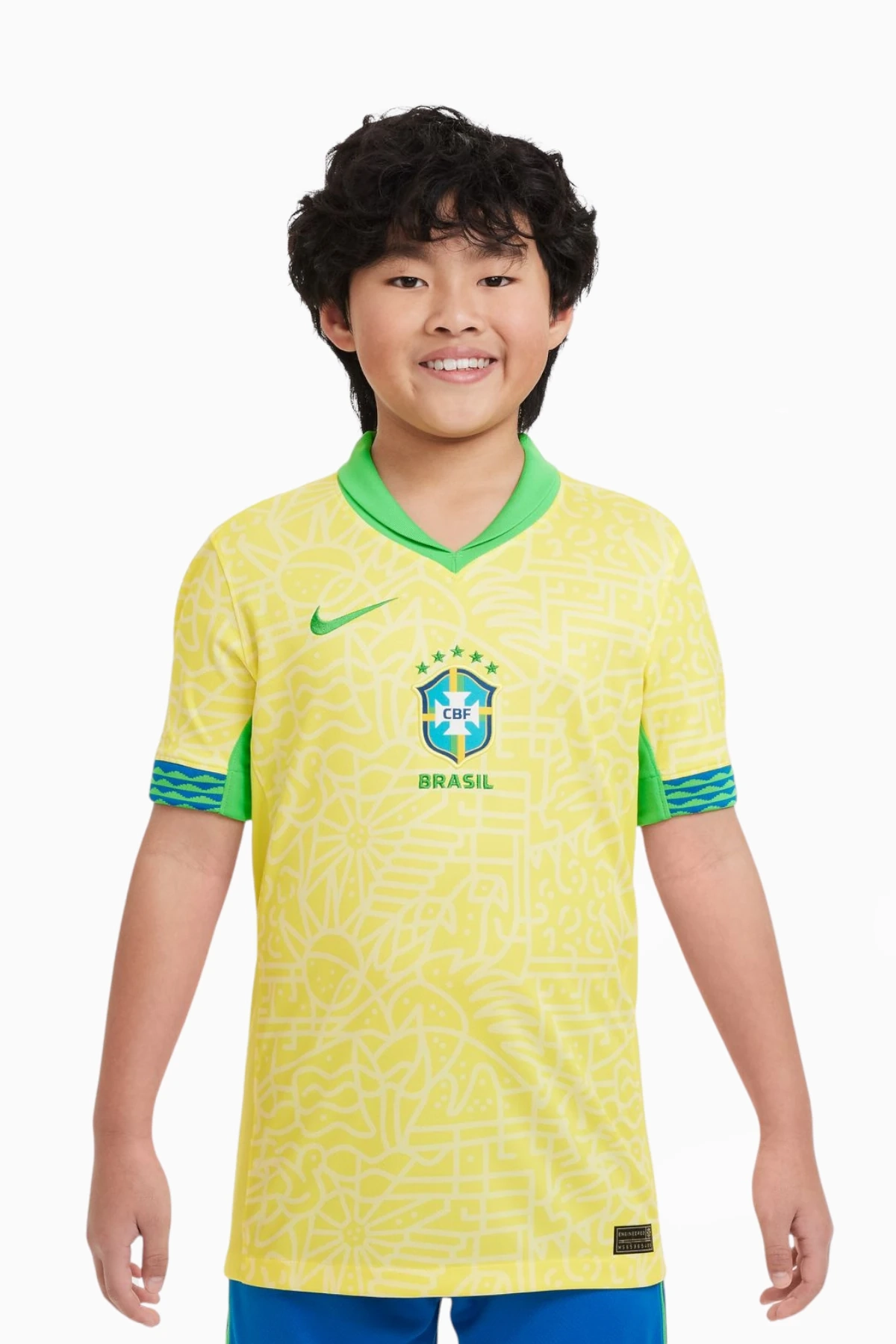 Koszulka Reprezentacji Brazylii Nike 2024 Domowa Stadium Junior - Żółty
