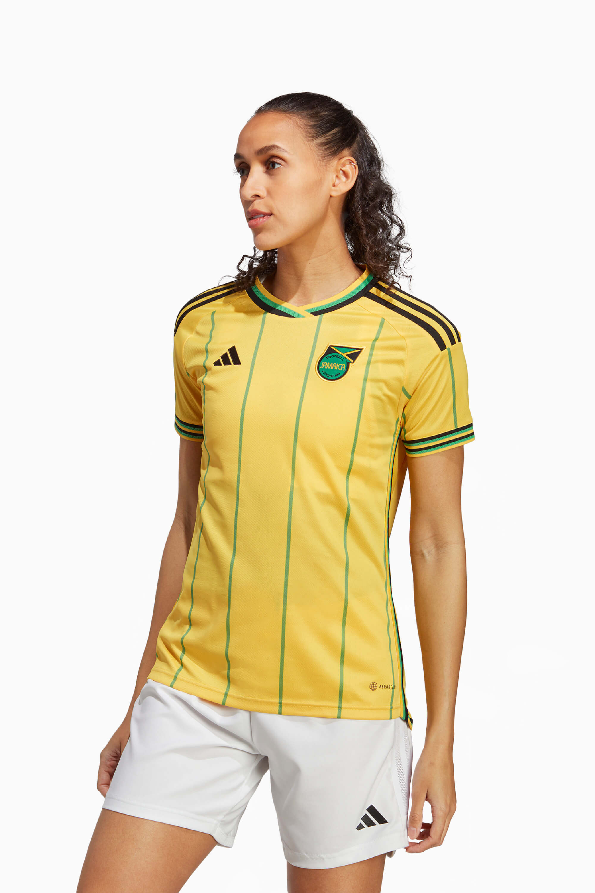 Koszulka Reprezentacji Jamajki adidas 2023 Domowa Damska - Żółty