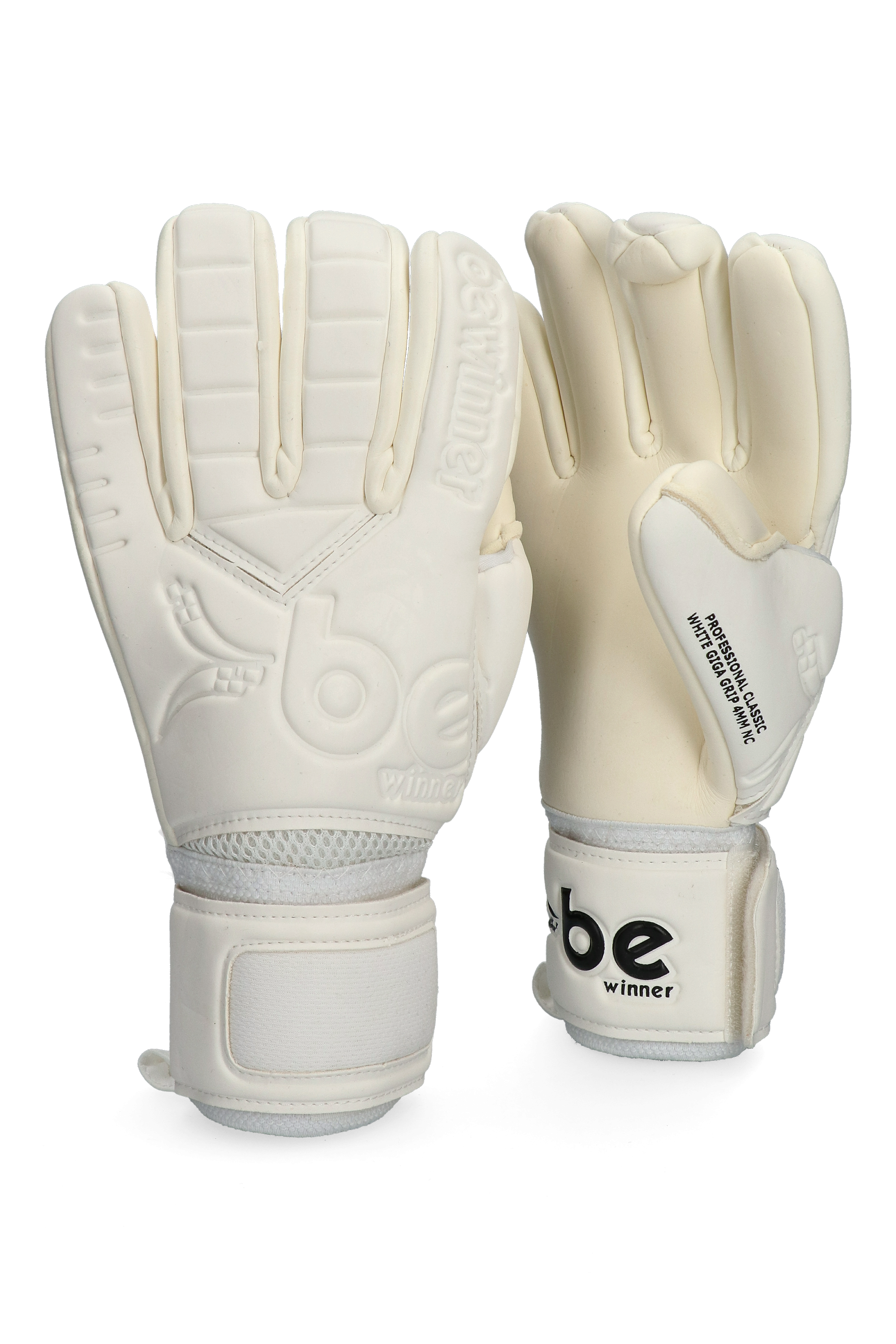 Rękawice Be Winner Classic White Giga Grip 4 MM NC - Biały