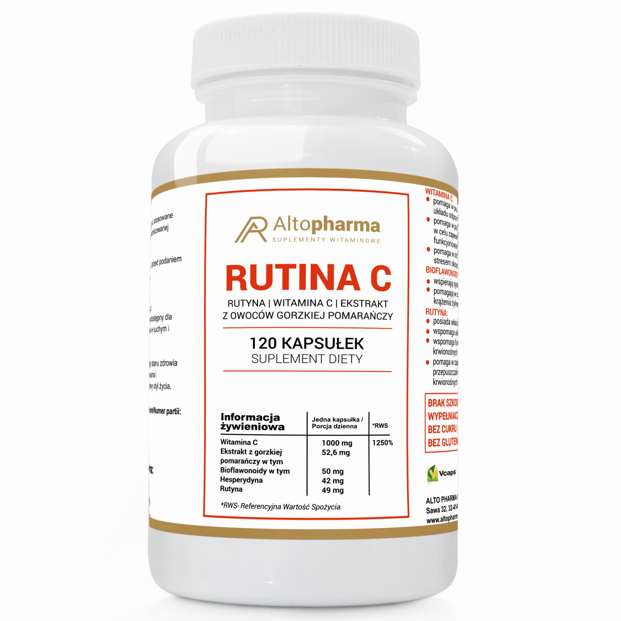 Rutina C MAX 1000mg 120kaps AltoPharma