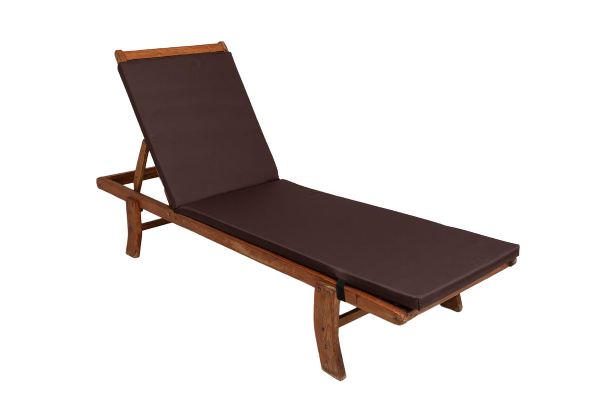 Poduszka na leżak 190x60cm Brązowa gruba poduszka na lezak patio poduszka na leżak drewniany