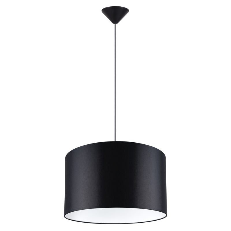 Lampa wisząca NOVA 40 czarna, minimalistyczna - 40x40x88cm Sollux