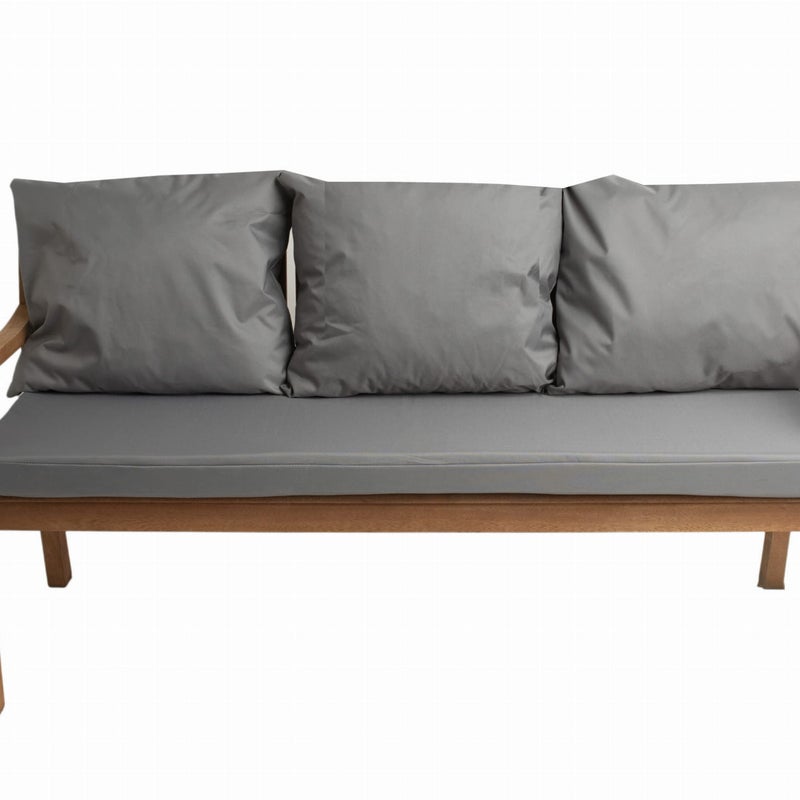Poduszka ogrodowa na ławkę 170x60x7cm/3x50x56cm poduszka na ławkę 3-4osobową Szara poduszka na meble ogrodowe Wygodne poduszki na sofę ogrodową
