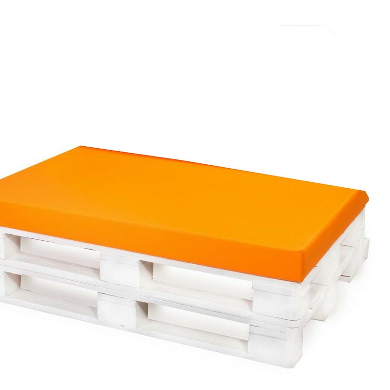 Pokrowiec na meble ogrodowe 120x50x10cm, poszewka na poduszkę ogrodową z zamkiem błyskawicznym, Pomarańczowa poszewka na meble ogrodowe z palet