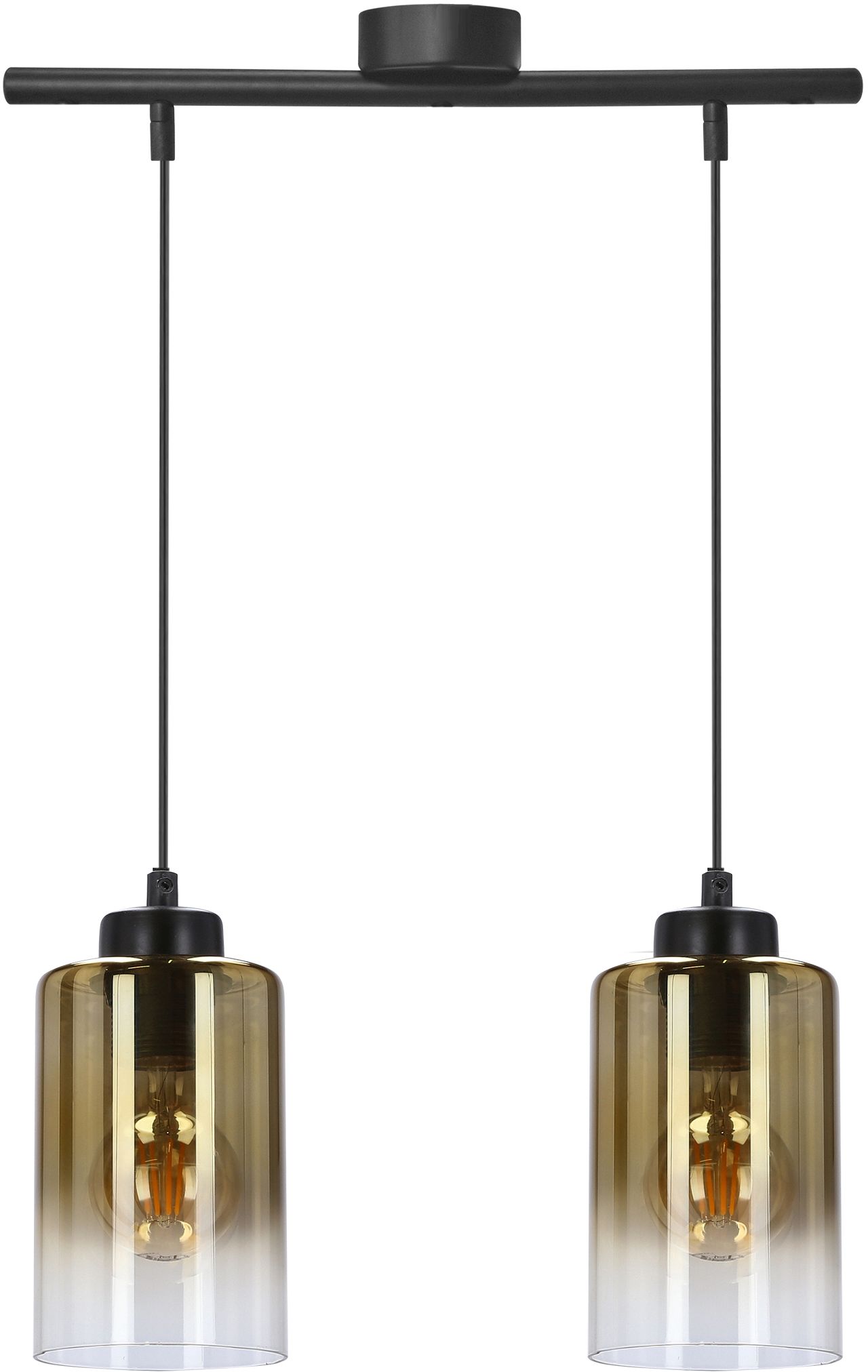 Candellux Aspra lampa wisząca 3x60W czarny/bursztynowy 32-16263 - Wysyłka w 24h