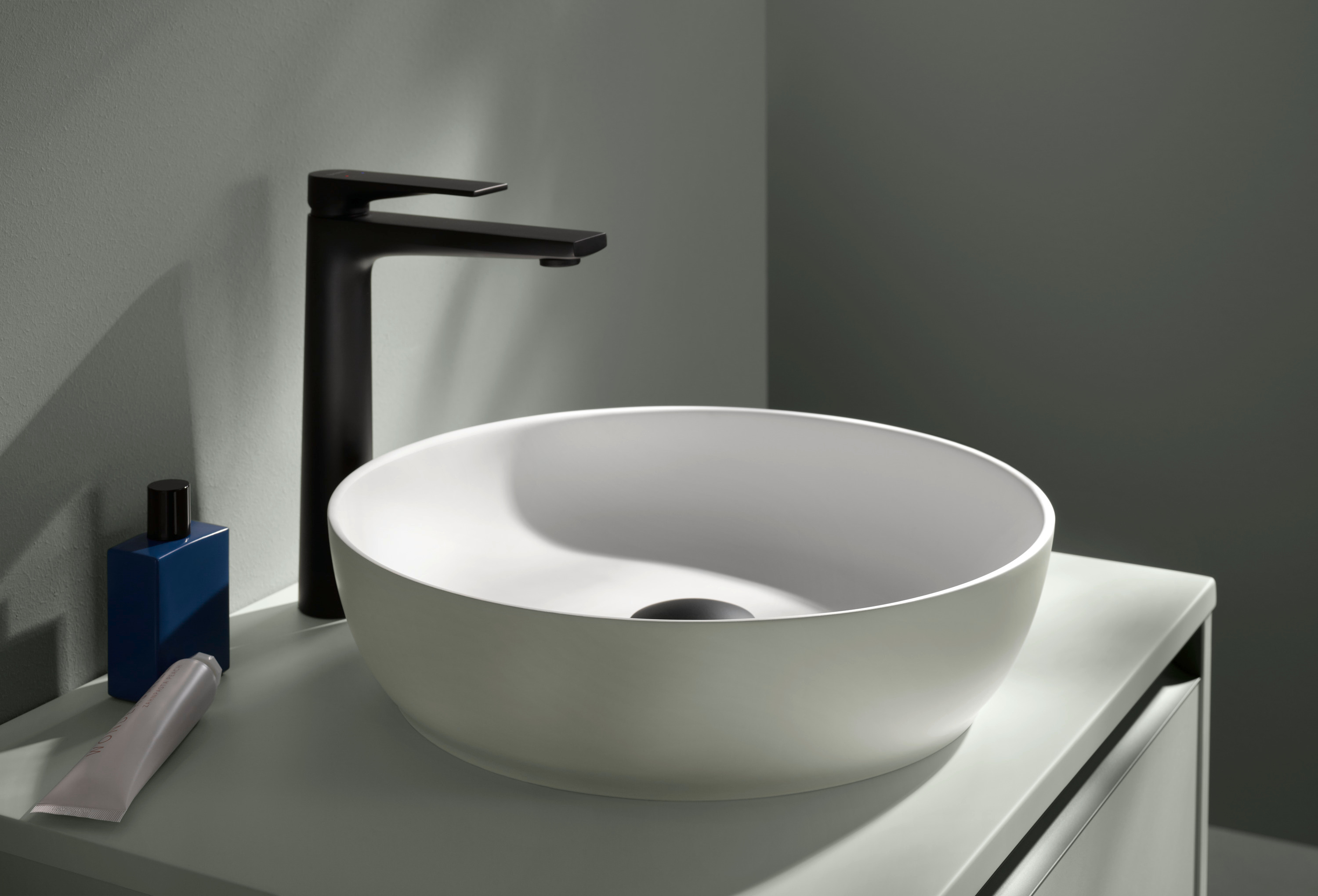 Duravit Sivida umywalka 40x40 cm okrągła nablatowa biała-zielona 266000FH00