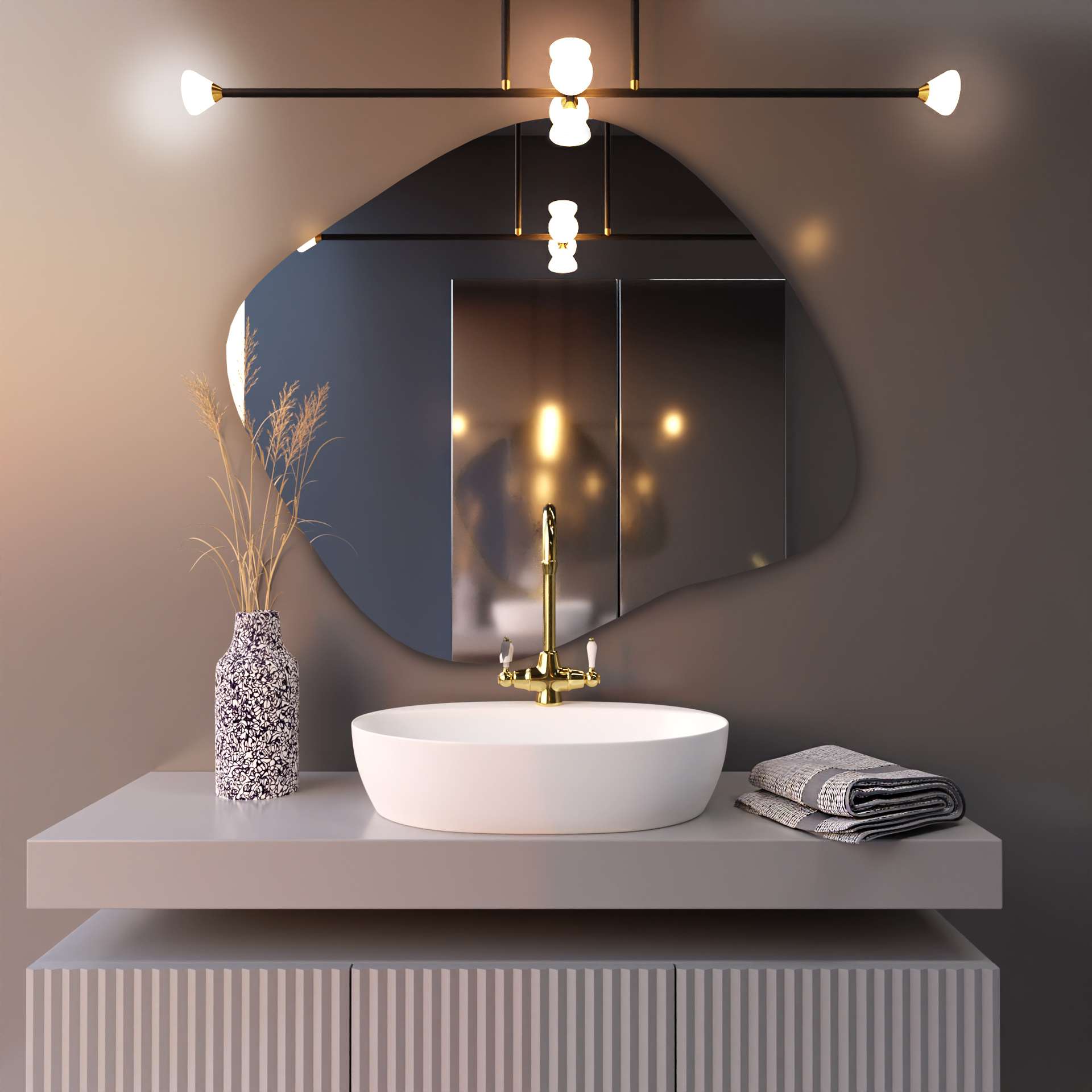 Smartwoods Stain III lustro 100x86 cm - Wysyłka w 24h