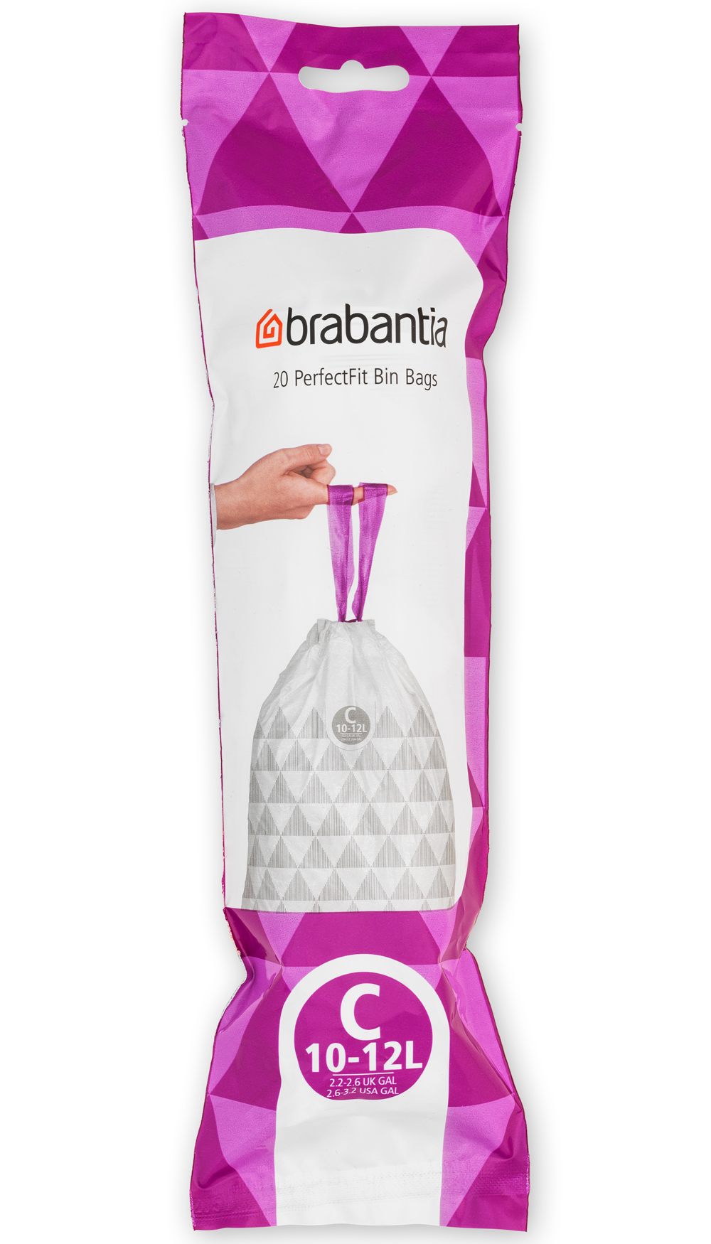 Brabantia PerfectFit worki na śmieci 12 l (20 szt) biały 245343 - Wysyłka w 24h