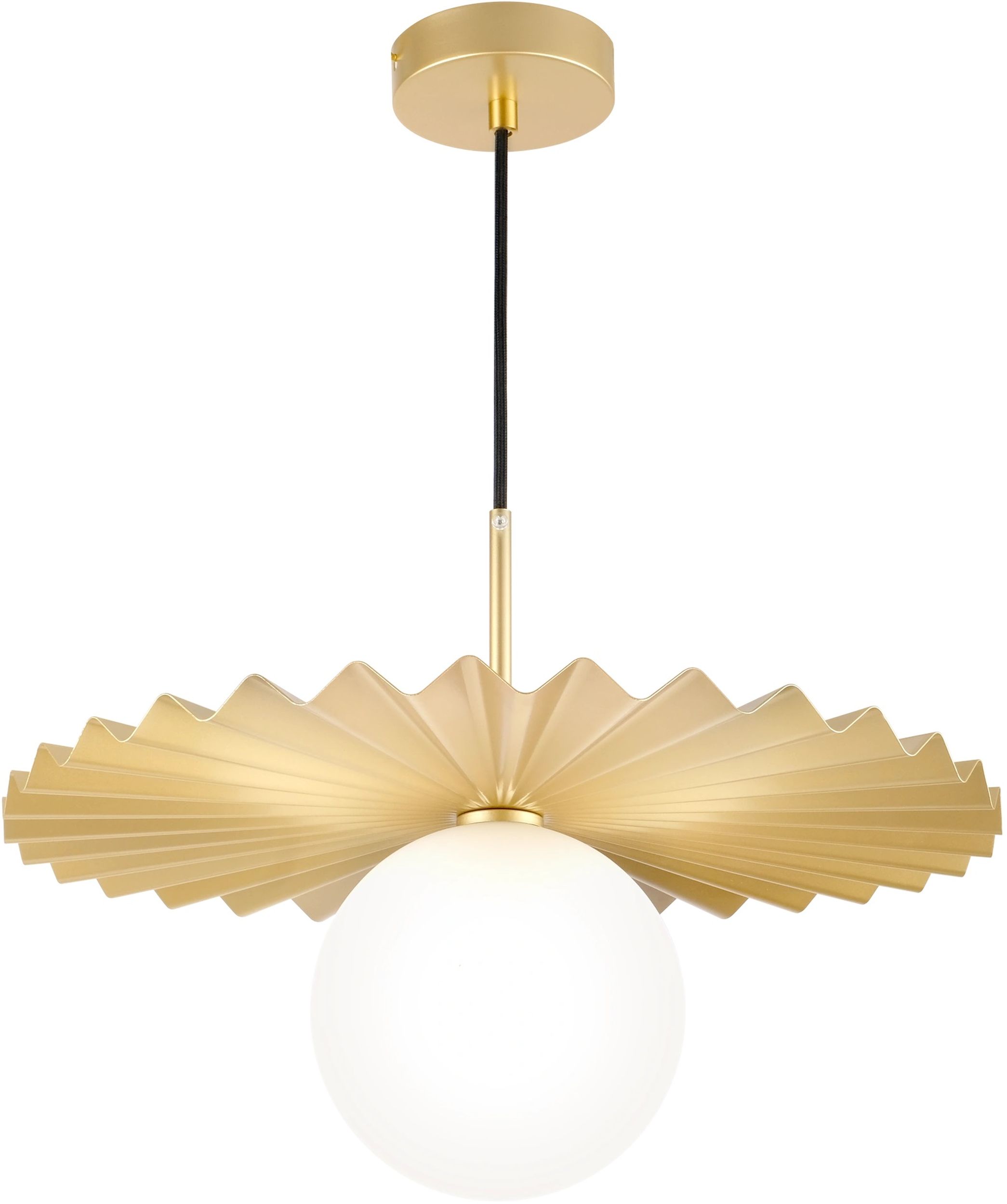 CosmoLight Marbella lampa wisząca 1x7W złoty/mleczny P01432AU