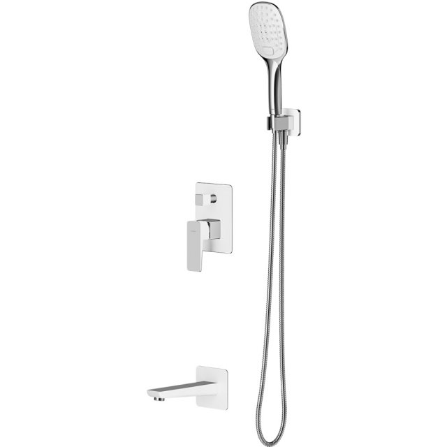 OMNIRES System wannowy podtynkowy PARMA chrom biały połysk SYSPMW01CR