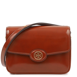 TORBA Tory Burch ROBINSON SPAZZOLATO 143122 23-DARK SIENNA