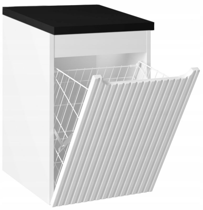 Szafka pod Umywalkę łazienkowa 40 cm Wisząca z Blatem Czarny Nova White Biała Furnidea 1 szt.