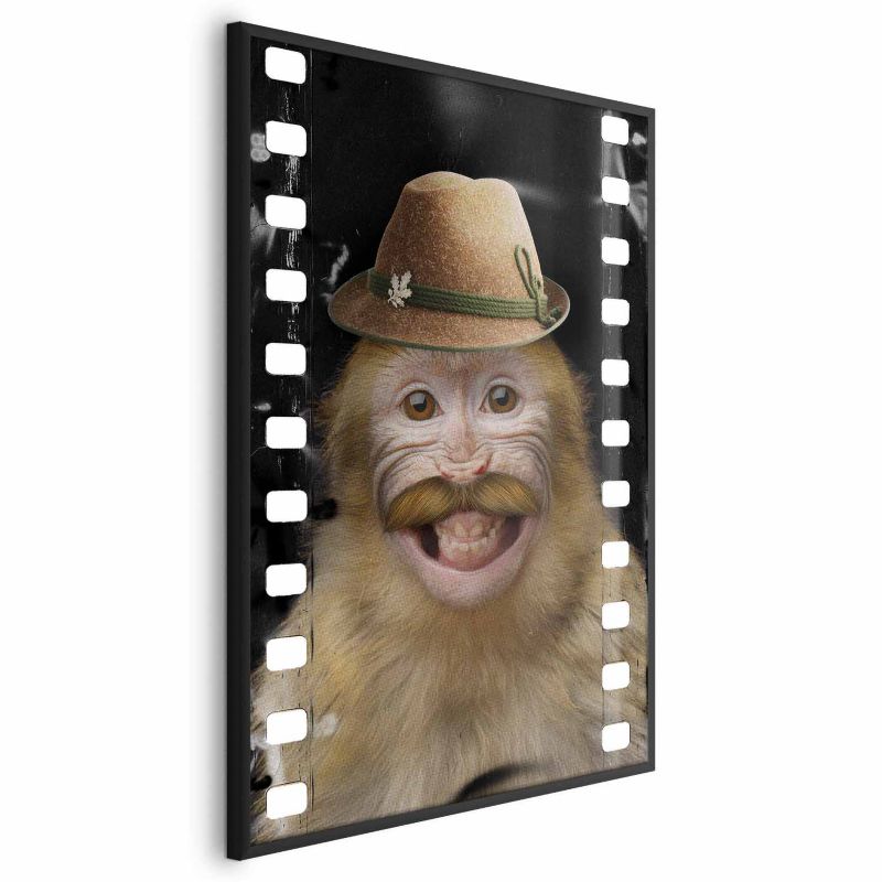Plakat Artgeist Małpa w kapeluszu 40x60 cm z ramą czarną 1 szt