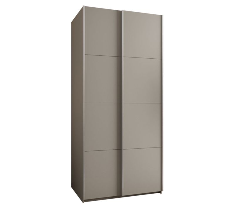 Szafa przesuwna Abiks LUX wysoka szer.110cm kaszmir/kaszmir/srebrny 1szt.