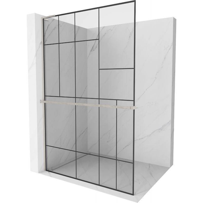 Ścianka prysznicowa Mexen Kioto+ L czarny wzór 100x200 cm 800-100-123-97-78 1 szt.