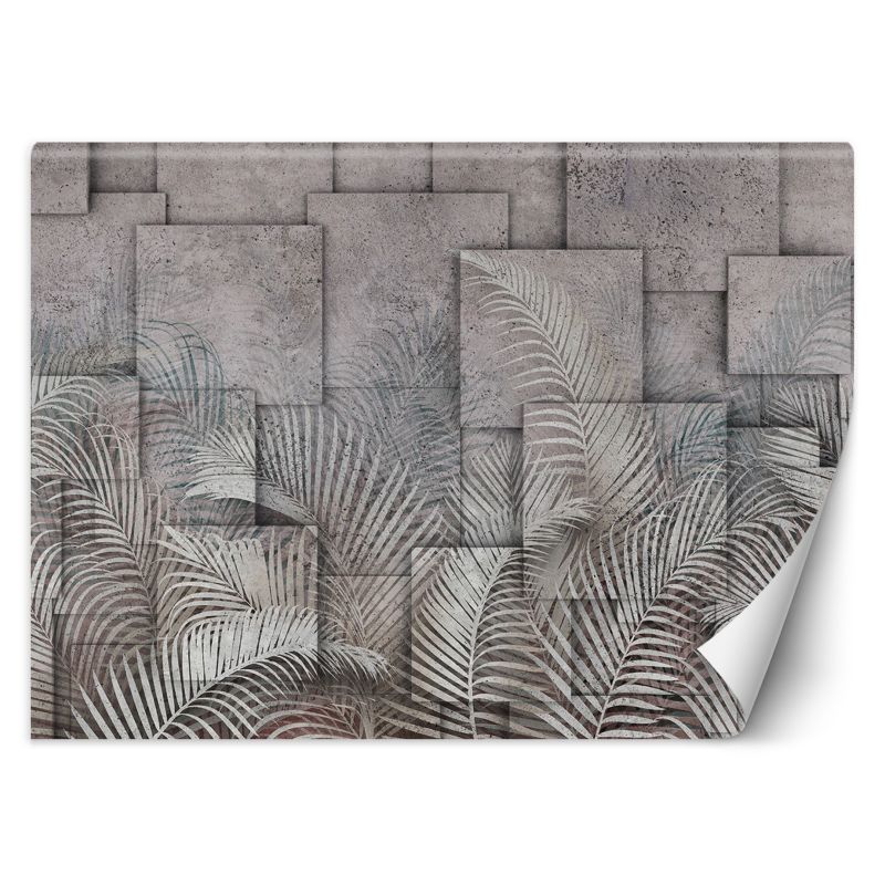 Fototapeta Feeby Liście palmy 3D beton 254x184 1 szt