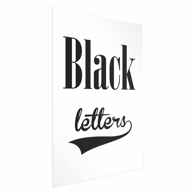 Plakat Artgeist Black letters 21x30 cm bez ramy 1 szt