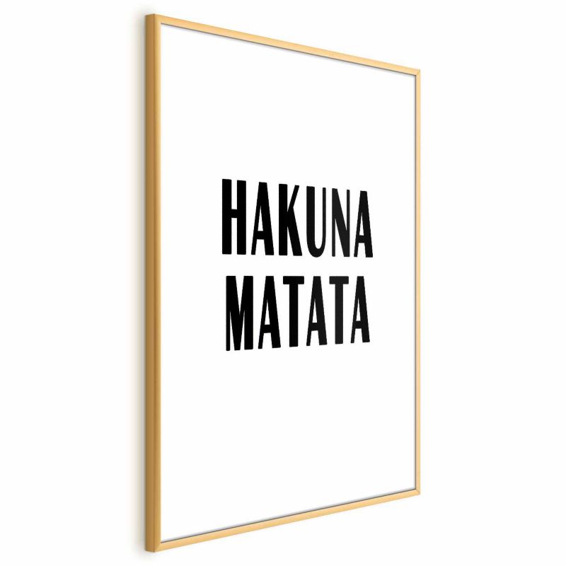 Plakat Artgeist Hakuna Matata 21x30 cm z ramą złotą 1 szt
