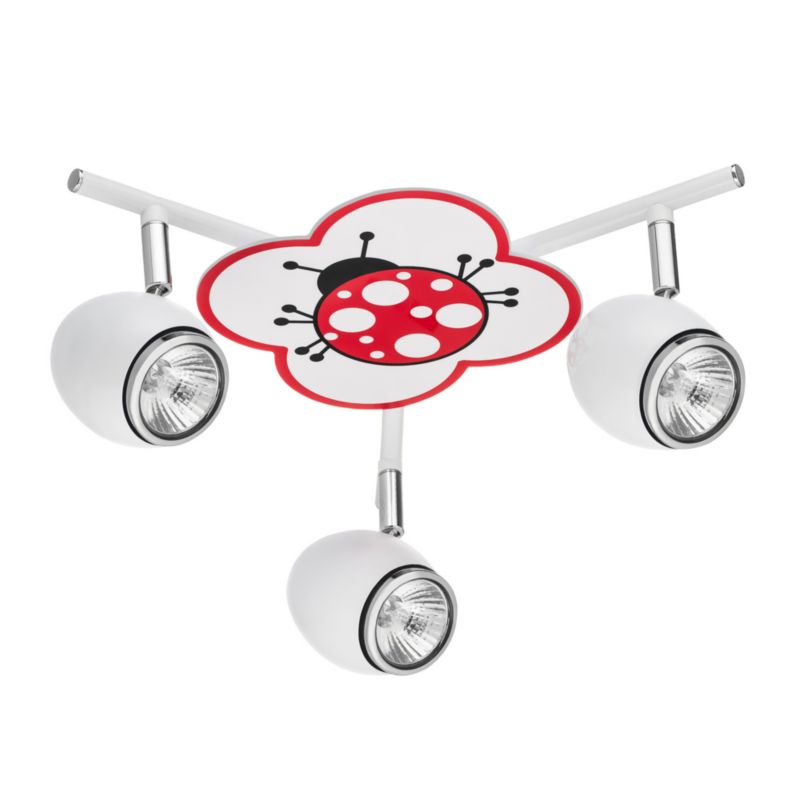 Lampa Sufitowa SPOT Light 3xGU10 Max.50W Biały z Wielokolorowym Wzorem w Biedronki, Polski Producent, 1 szt.