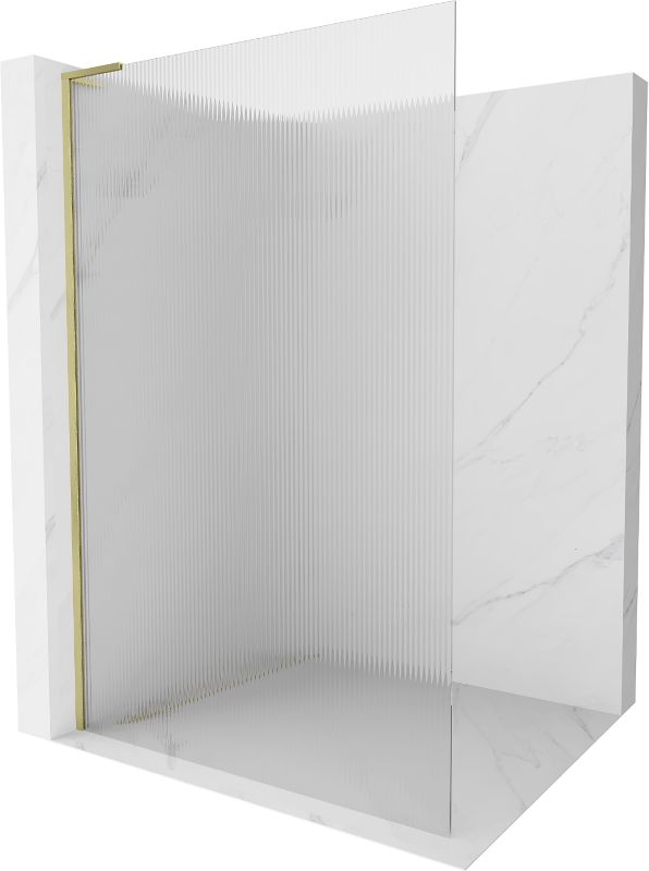 Ścianka prysznicowa Mexen Kioto L złota prążki 70 x 200 cm 800-070-103-55-09 1 szt.