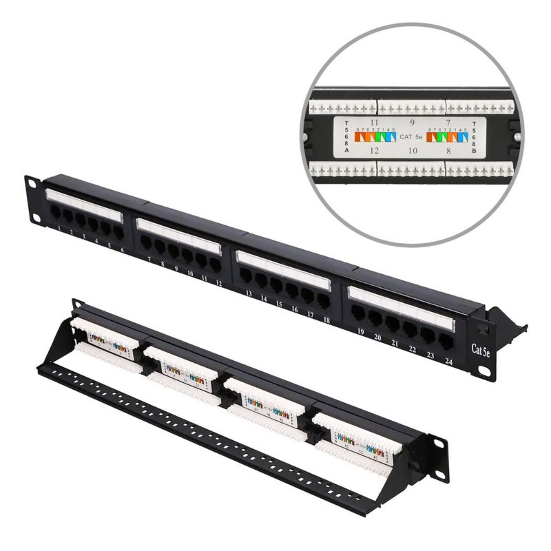 Patchpanel Extralink CAT5E UTP V2 24 porty 1zt