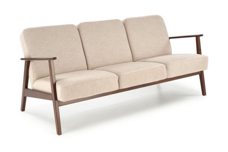 Sofa Halmar MILANO 3S beżowa/orzech 1 szt