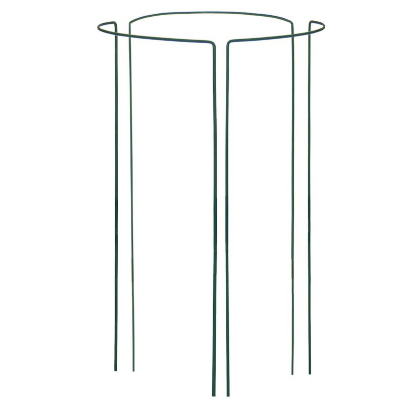 Podpora pierścieniowa metalowa do roślin kwiatów Springos 75 cm zielona 3 szt.