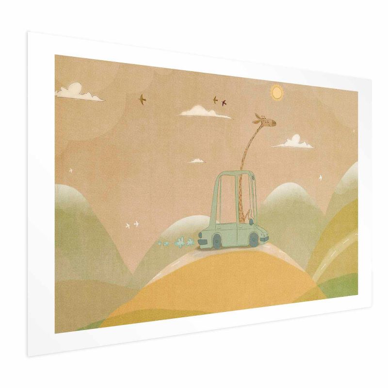 Plakat Artgeist Podróżująca żyrafa 60x40 cm bez ramy 1 szt