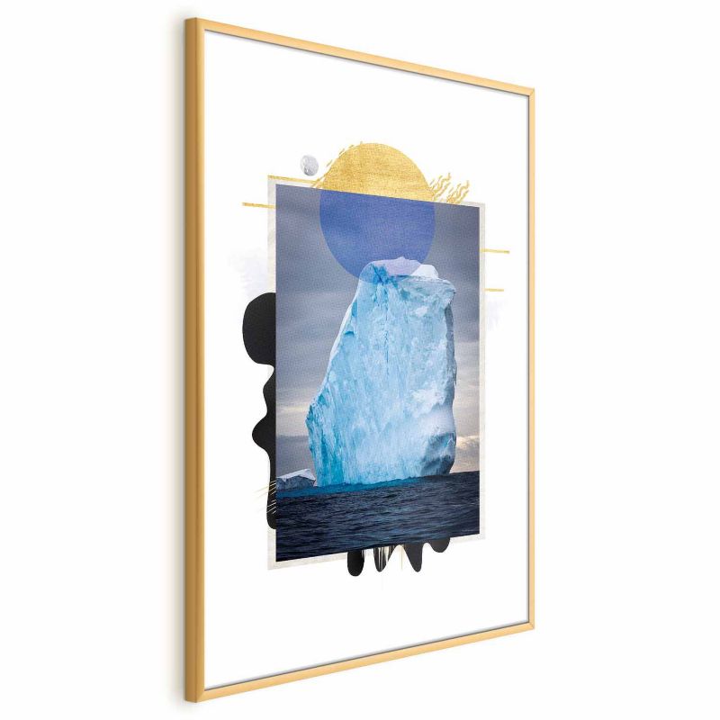 Plakat Artgeist Góra lodowa 21x30 cm z ramą złotą 1 szt