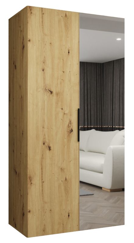 Szafa uchylna Abiks MARBELLA 2 100 wys 202 cm Artisan + Czarny 1 szt
